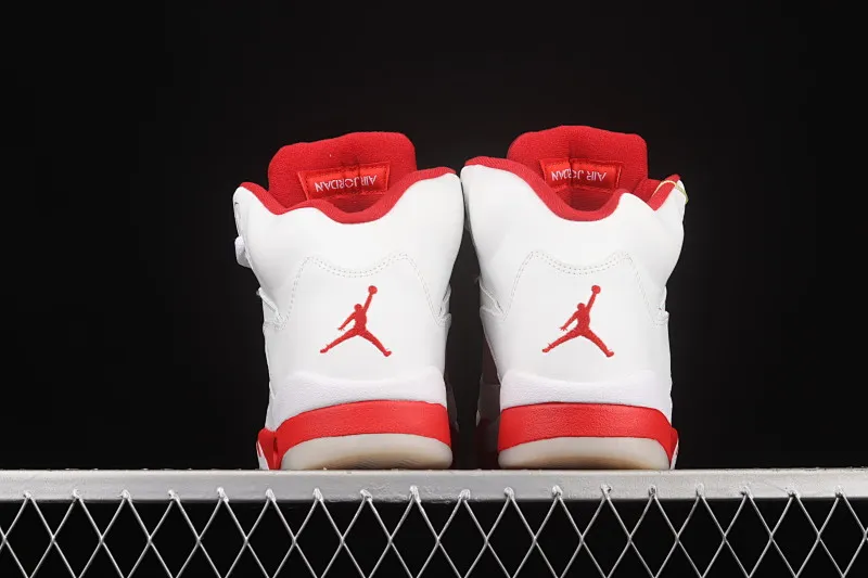 All categories Air Jordan Jordan series basketball shoes Air Jordan 5 G version Air Jordan 5 "What The" AJ5 Joe 5 White and Red Valentine's Day 440892-106